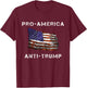 Pro-America Anti-Trump American USA Flag Men T-Shirt - T-Shirt | Maroon