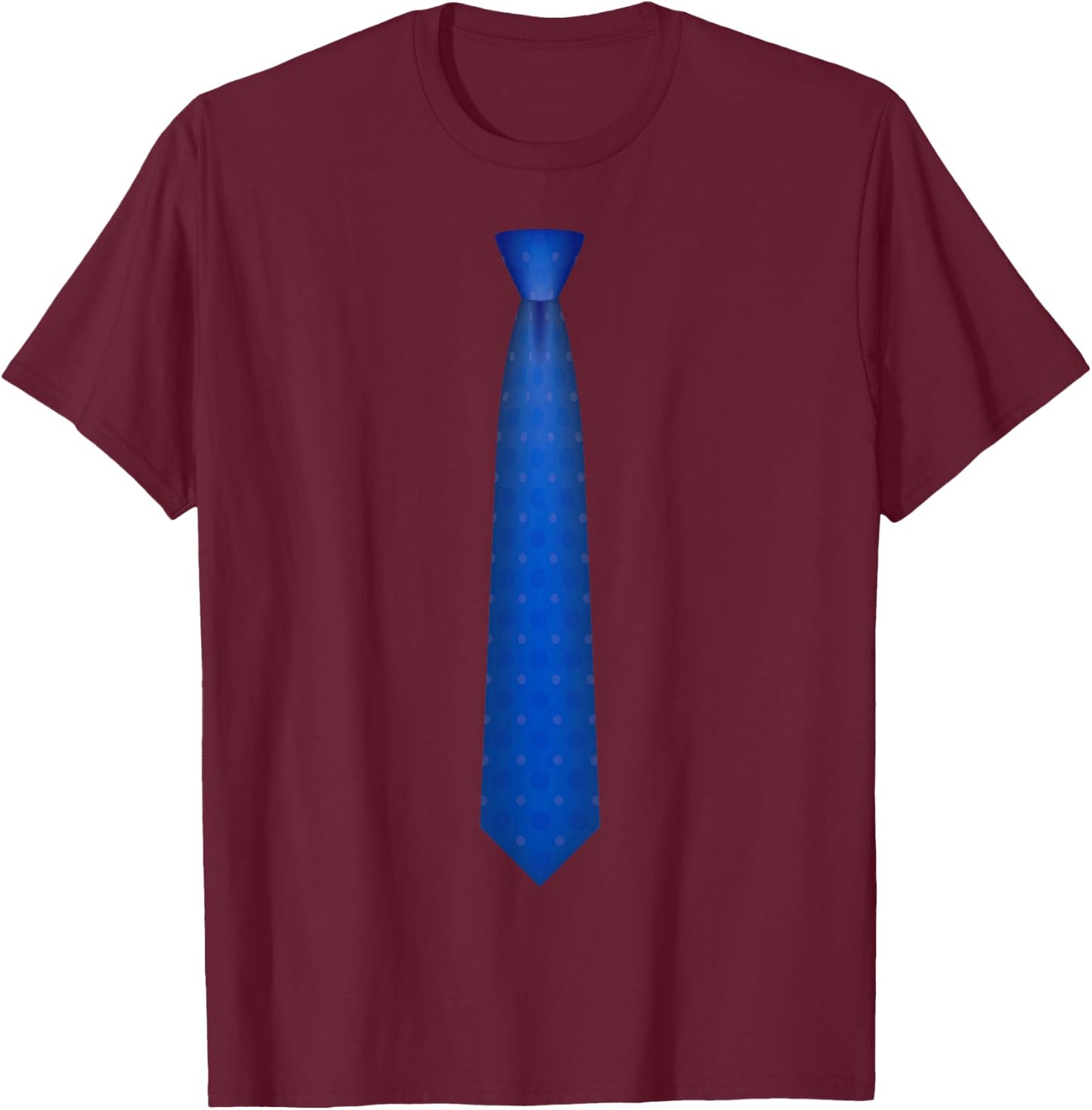 Blue Tie, Necktie Funny Dress Graphic T-Shirt - T-Shirt | Maroon
