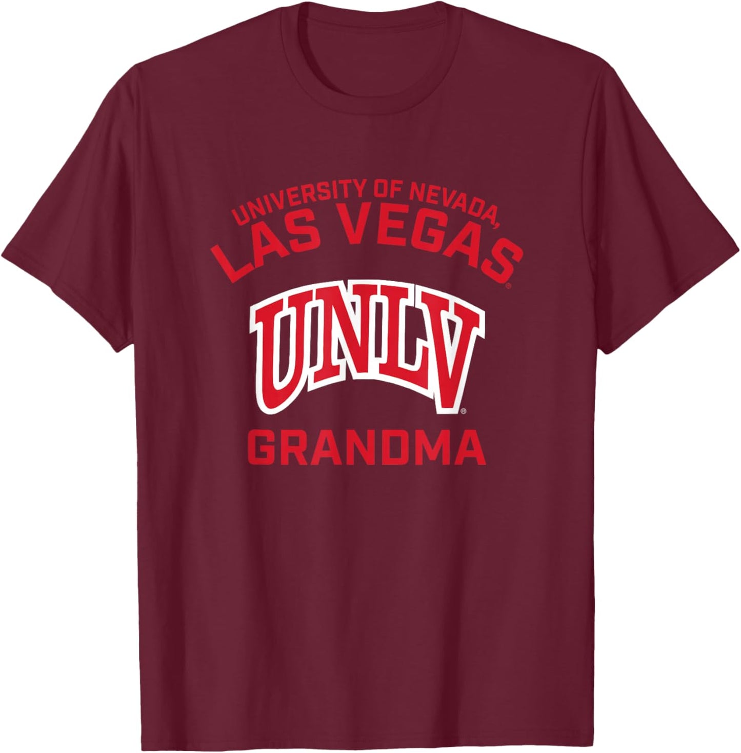 Nevada Las Vegas UNLV Rebels Arched Grandma T-Shirt - T-Shirt | Maroon