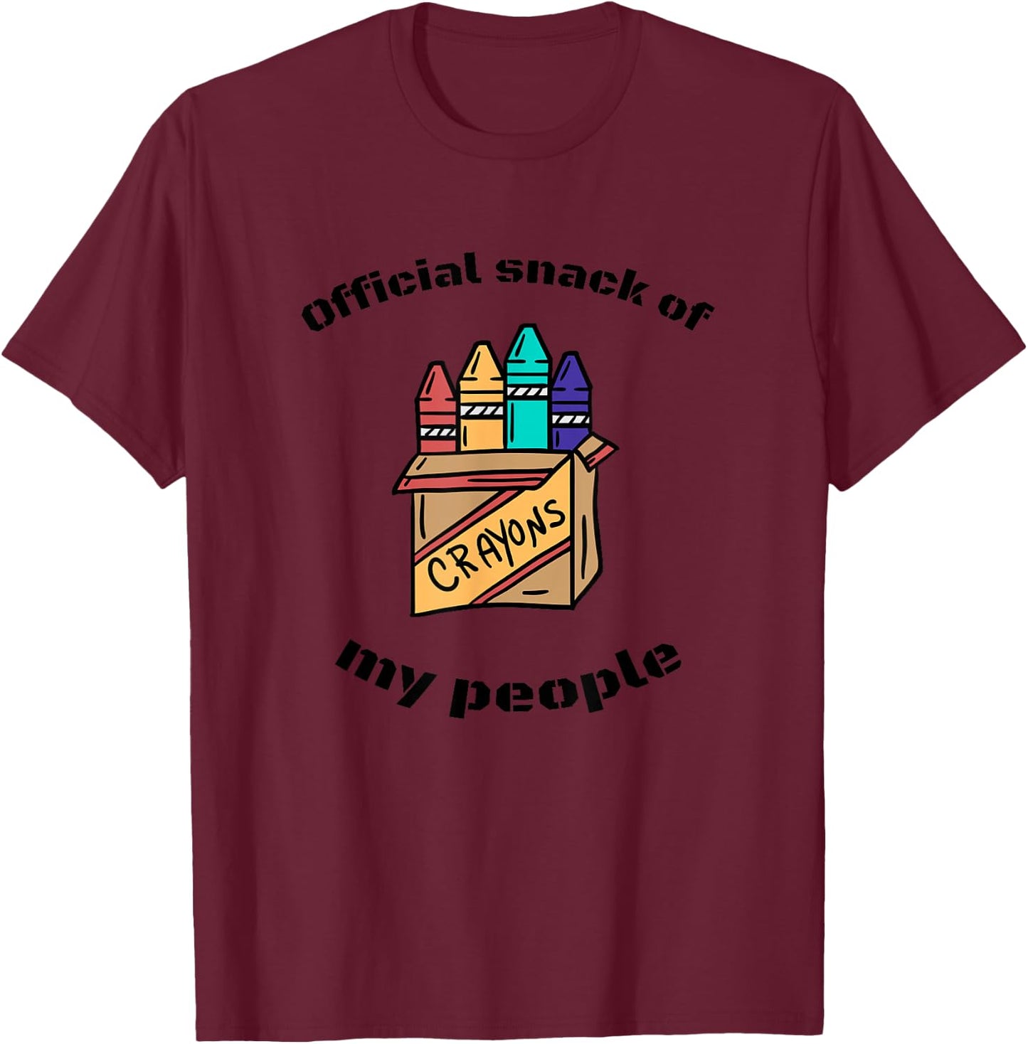 Crayon snack shirt T-Shirt - T-Shirt | Maroon