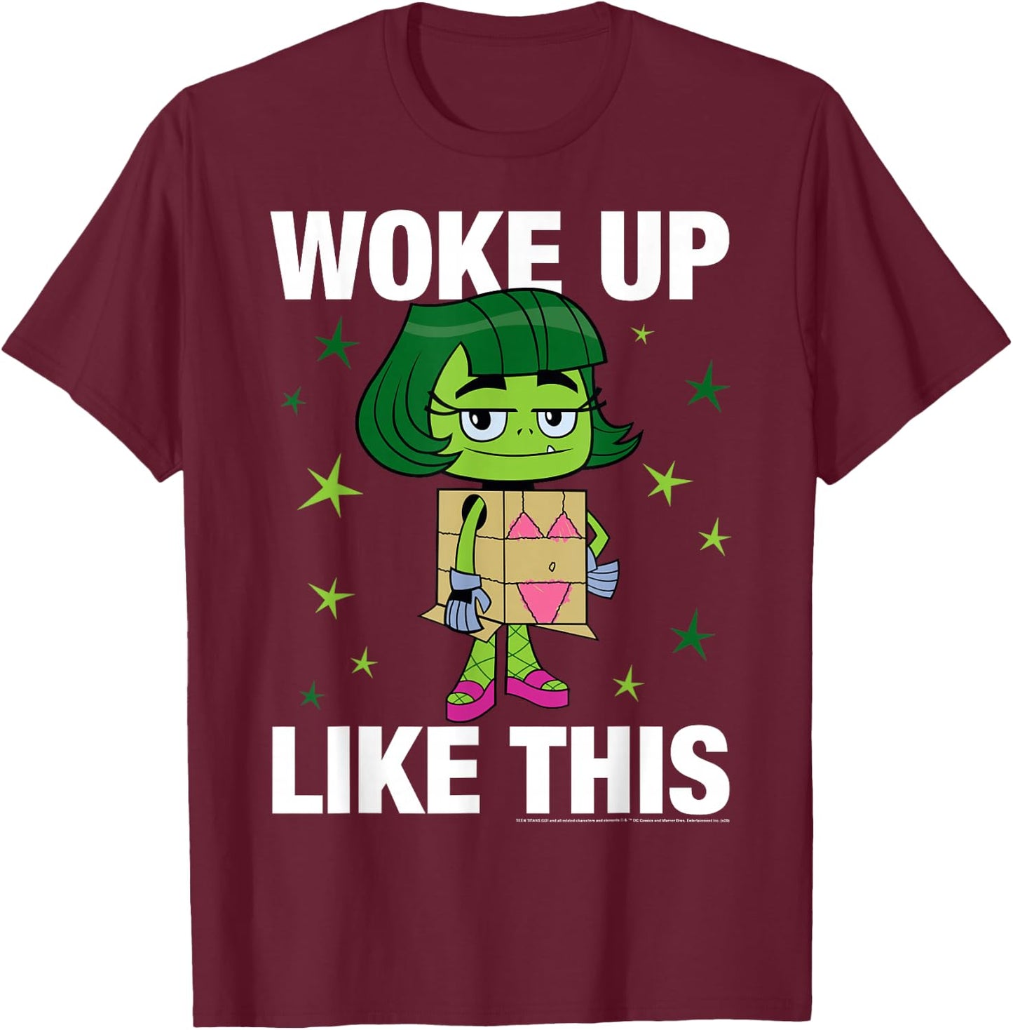 DC Comics Teen Titans Go! Beast Boy Woke Up Like This T-Shirt - T-Shirt | Maroon