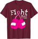 Pink Ribbon Fight Inspirational Breast Cancer Awareness Gift T-Shirt - T-Shirt | Maroon