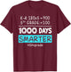 Fifth Grade Teacher 1000 Days Smarter T-Shirt - T-Shirt | Maroon