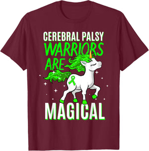 Cerebral Palsy Warriors Are Magical Cerebral Palsy T-Shirt - T-Shirt | Maroon