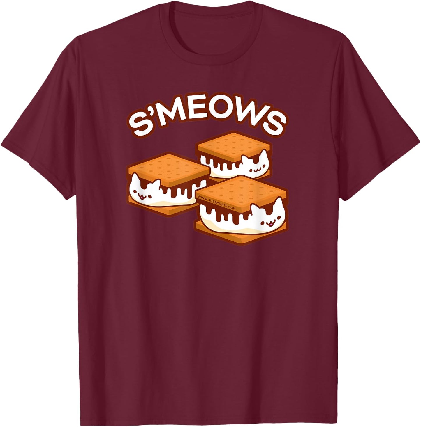 S'MEOWS - Cat S'Mores 3-Pack Men Women Kids T-Shirt - T-Shirt | Maroon