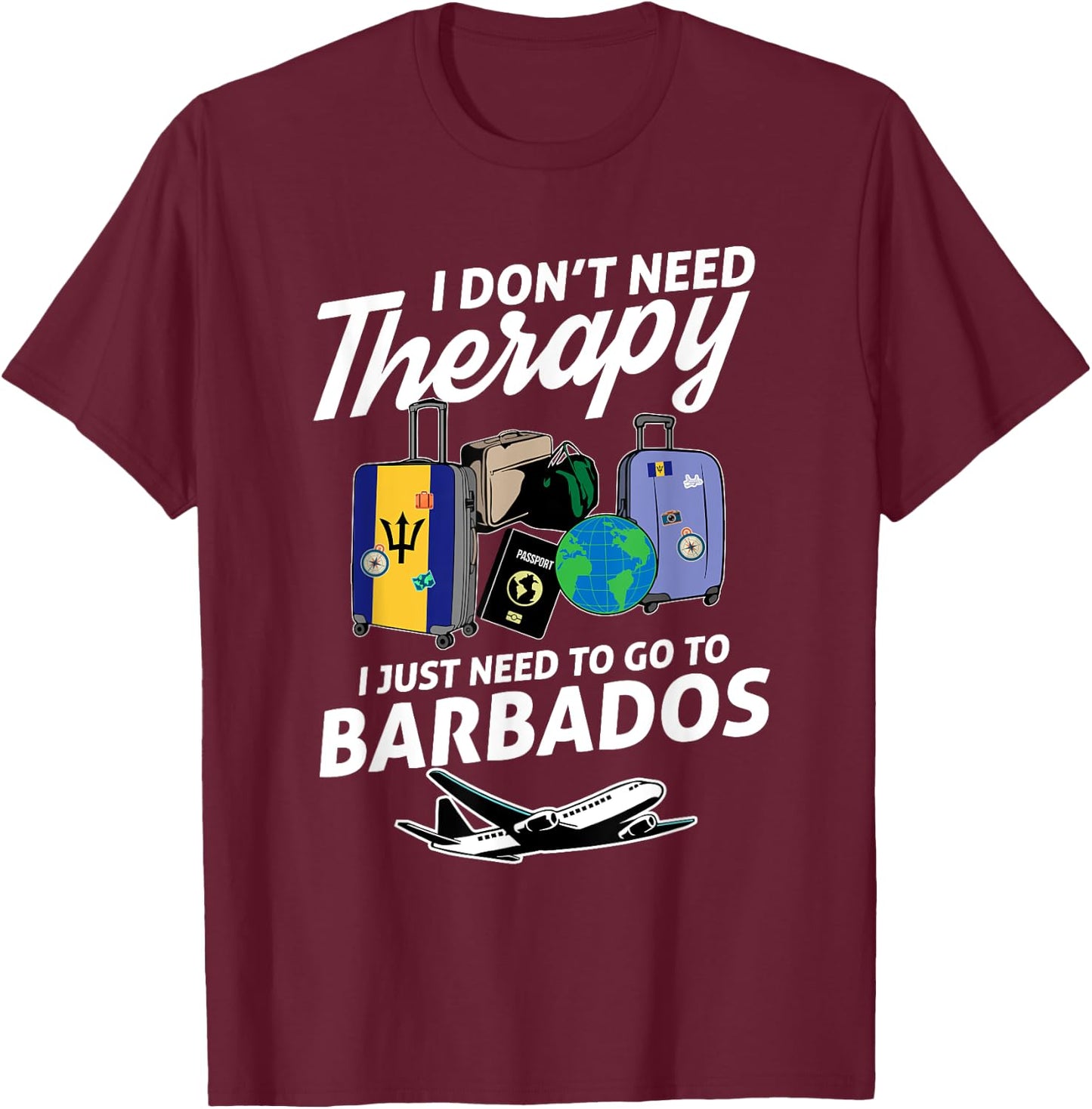 Barbados Flag I Barbados Flag I Vacation Barbados T-Shirt - T-Shirt | Maroon