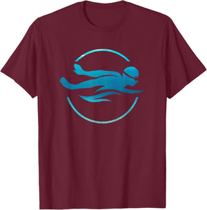 Swimmer Swimming Swim Team T-Shirt - T-Shirt | Maroon