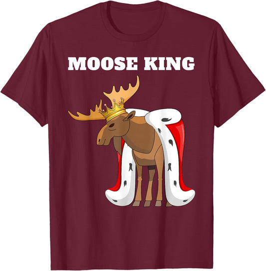 Moose King | Moose Gear | Boys Moose T-Shirt - T-Shirt | Maroon