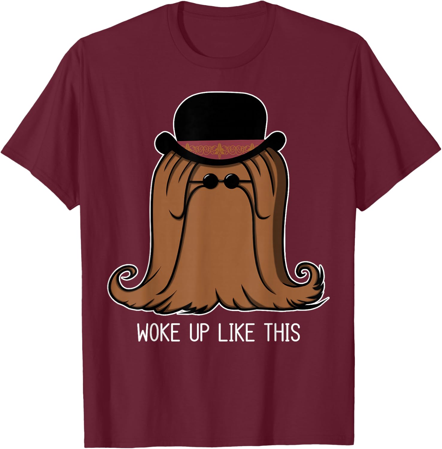 The Addams Family Cousin It Woke Up Like This T-Shirt - T-Shirt | Maroon