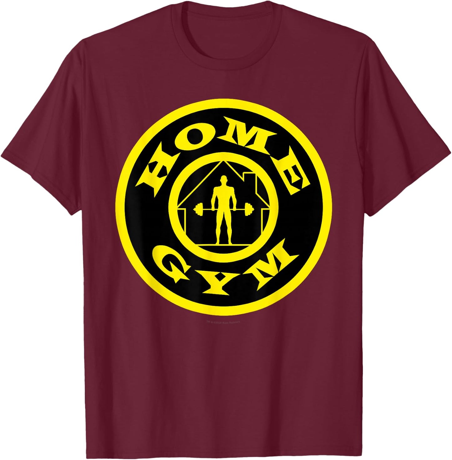 Home Gym Gold's Bodybuilding Weightlifting Fitness Parody T-Shirt - T-Shirt | Maroon