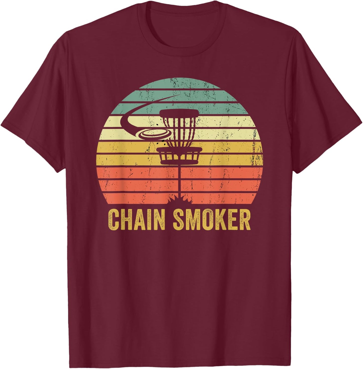 Vintage Disc Golf Funny Retro Frisbee Golf Disc Sport Gift T-Shirt - T-Shirt | Maroon