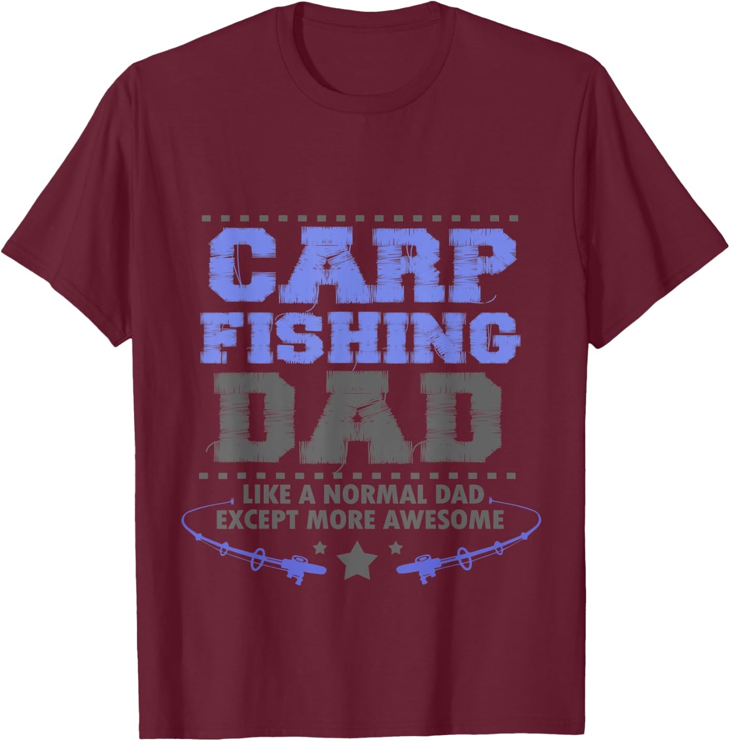 Carp Fishing Dad T-Shirt - T-Shirt | Maroon