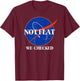 Not Flat We Checked Funny Flat Earth T-Shirt - T-Shirt | Maroon