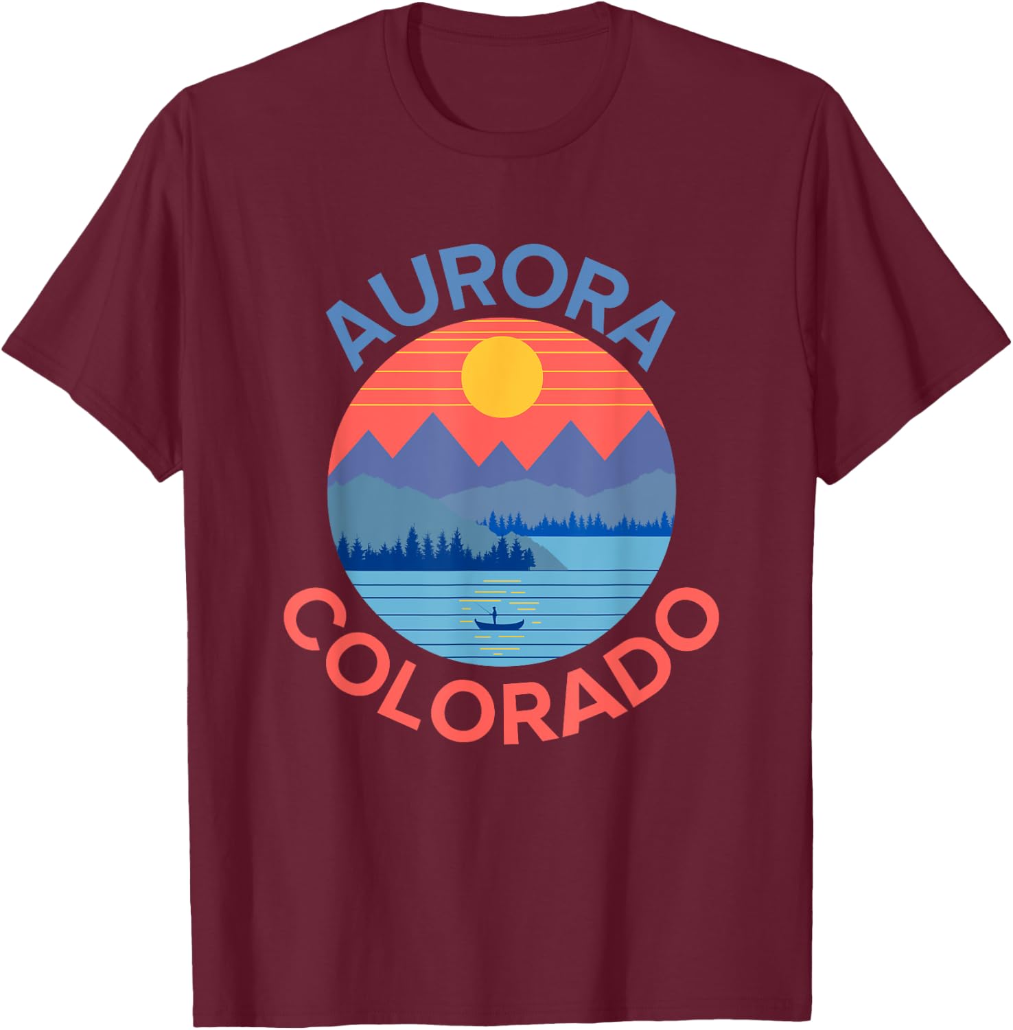 Aurora Colorado T-Shirt - T-Shirt | Maroon