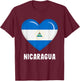 Nicaragua Flag Shirt | Nicaragua T-Shirt - T-Shirt | Maroon