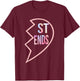 BFF 1 Heart in 2 Best Friends Matching 2nd Part T-Shirt - T-Shirt | Maroon