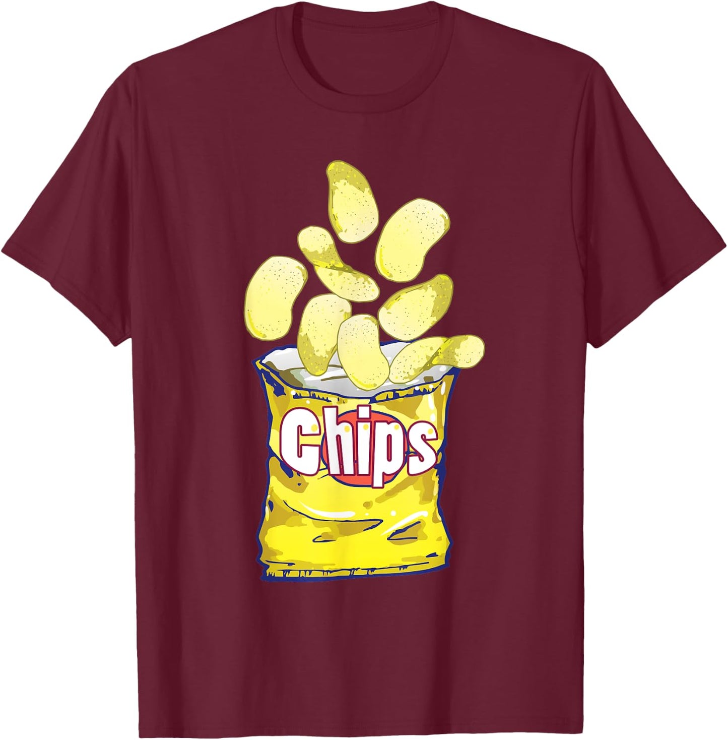 Potato Chips Games T-Shirt - T-Shirt | Maroon