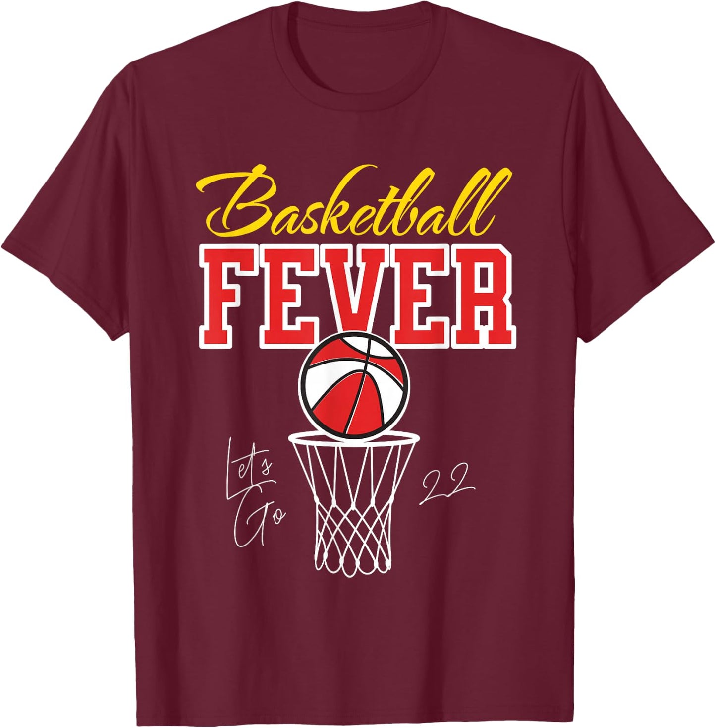 Basketball Fever Women's Basketball T-Shirt - T-Shirt | Maroon