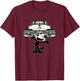 Felix Cat Cartoon Giant Lowrider Car Club Design Mashup Small T-Shirt - T-Shirt | Maroon