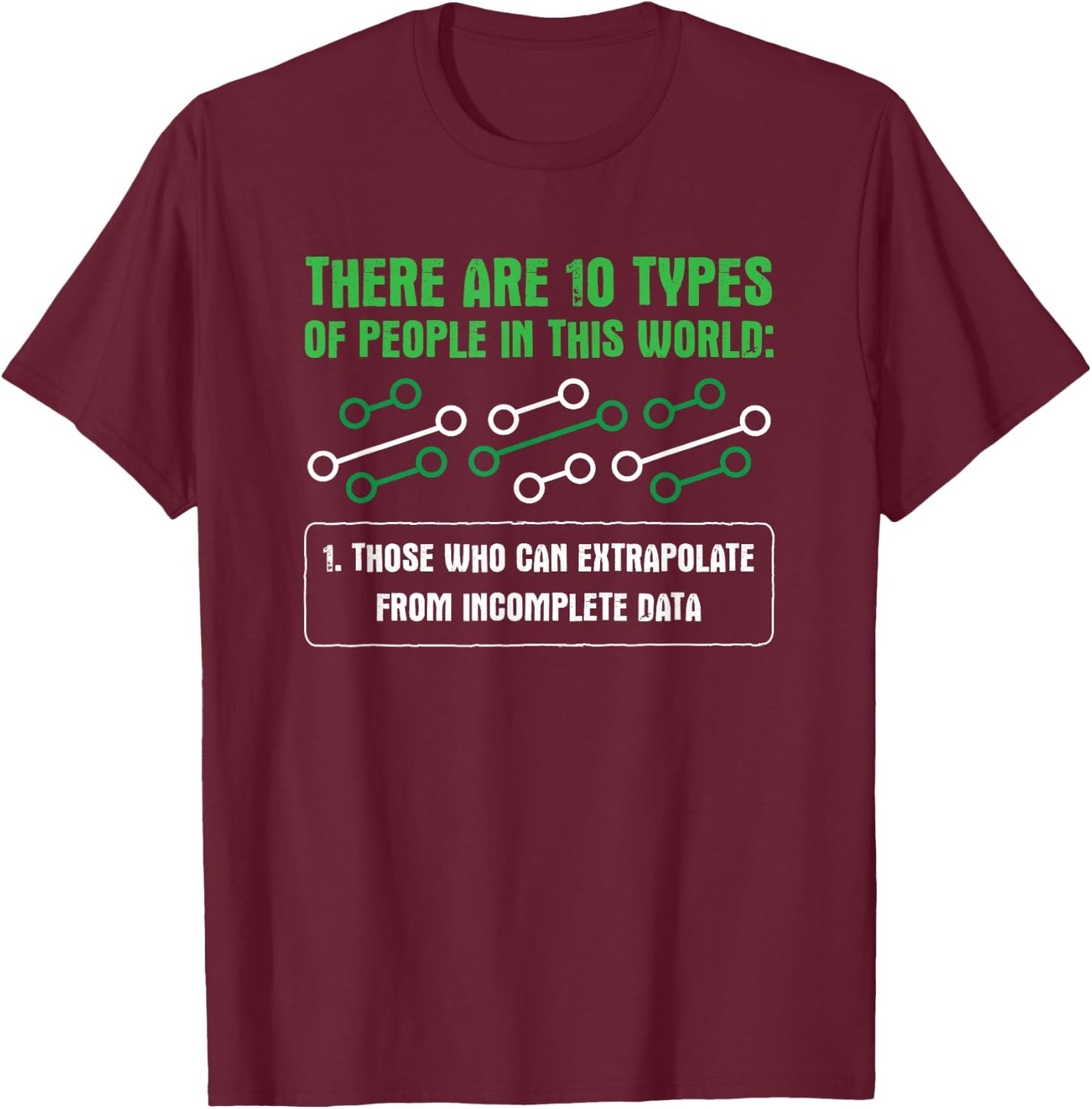 Extrapolate Incomplete Data Data Scientist Statistician T-Shirt - T-Shirt | Maroon