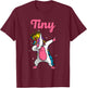 TINY Name Personalized Birthday Dabbing Unicorn Queen T-Shirt - T-Shirt | Maroon