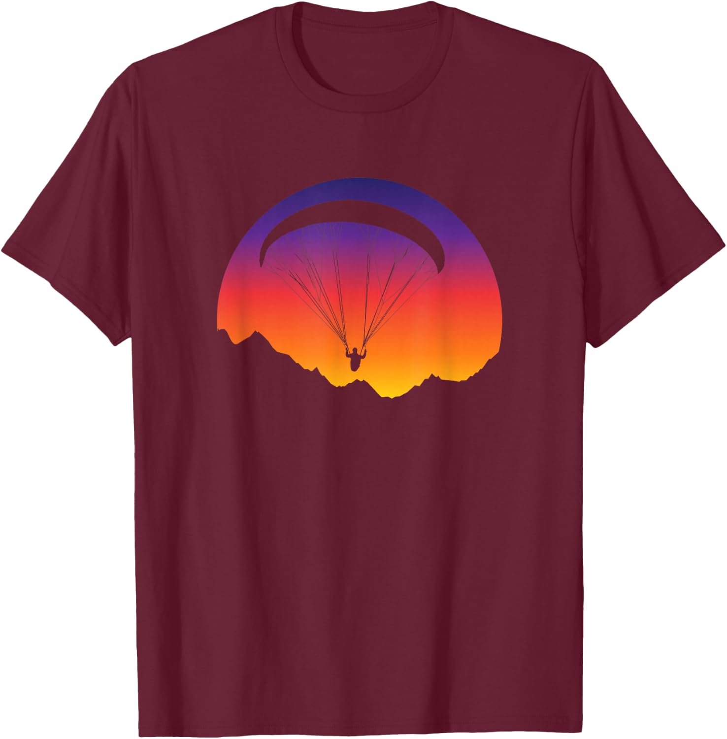 Paragliding Paragliding Paragliding T-Shirt - T-Shirt | Maroon