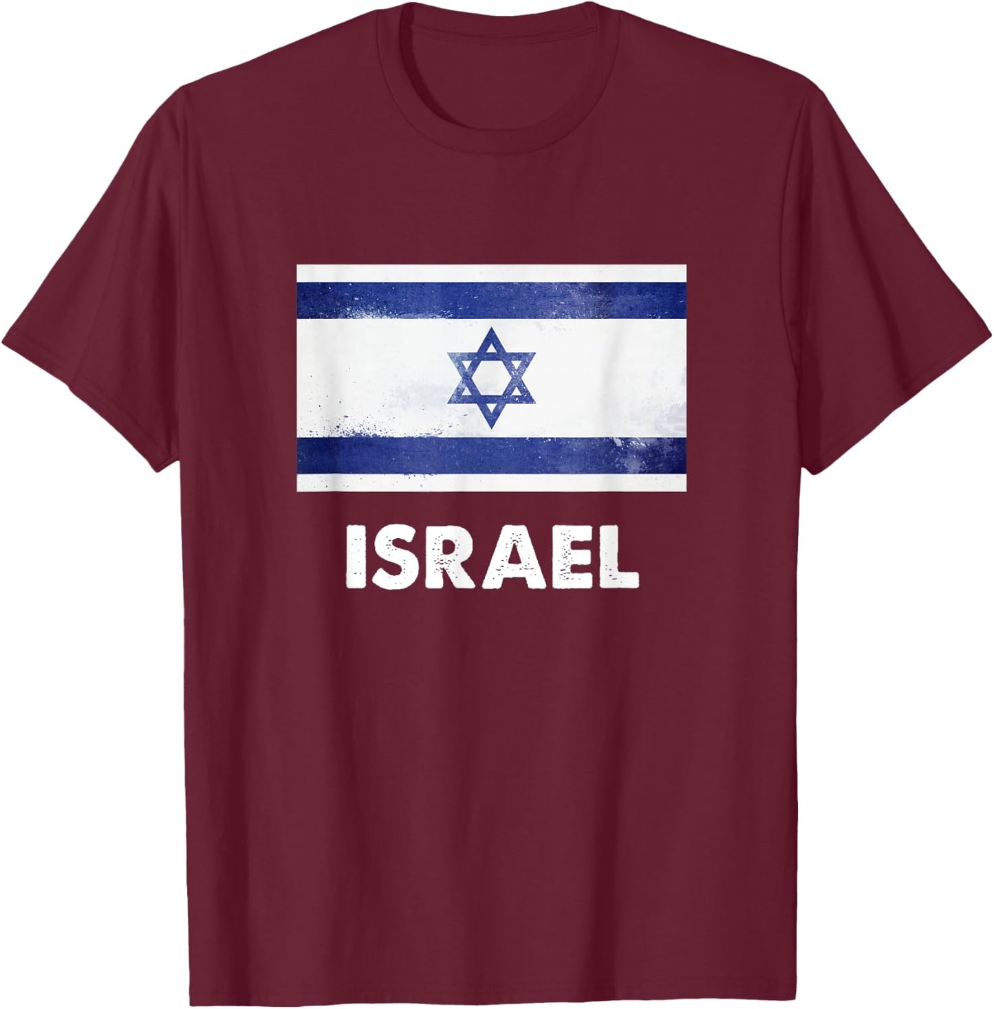 Israeli Flag Shirt | Israeli T-Shirt - T-Shirt | Maroon