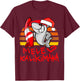 Mele Kalikimaka Christmas Shark Retro Sunset T-Shirt - T-Shirt | Maroon