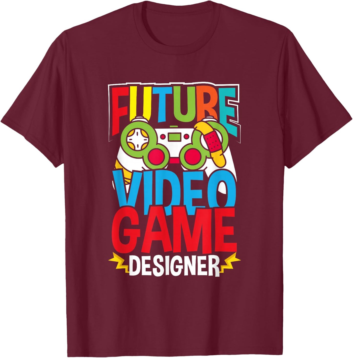 Future Video Game Designer Developer Gamer Programmer T-Shirt - T-Shirt | Maroon