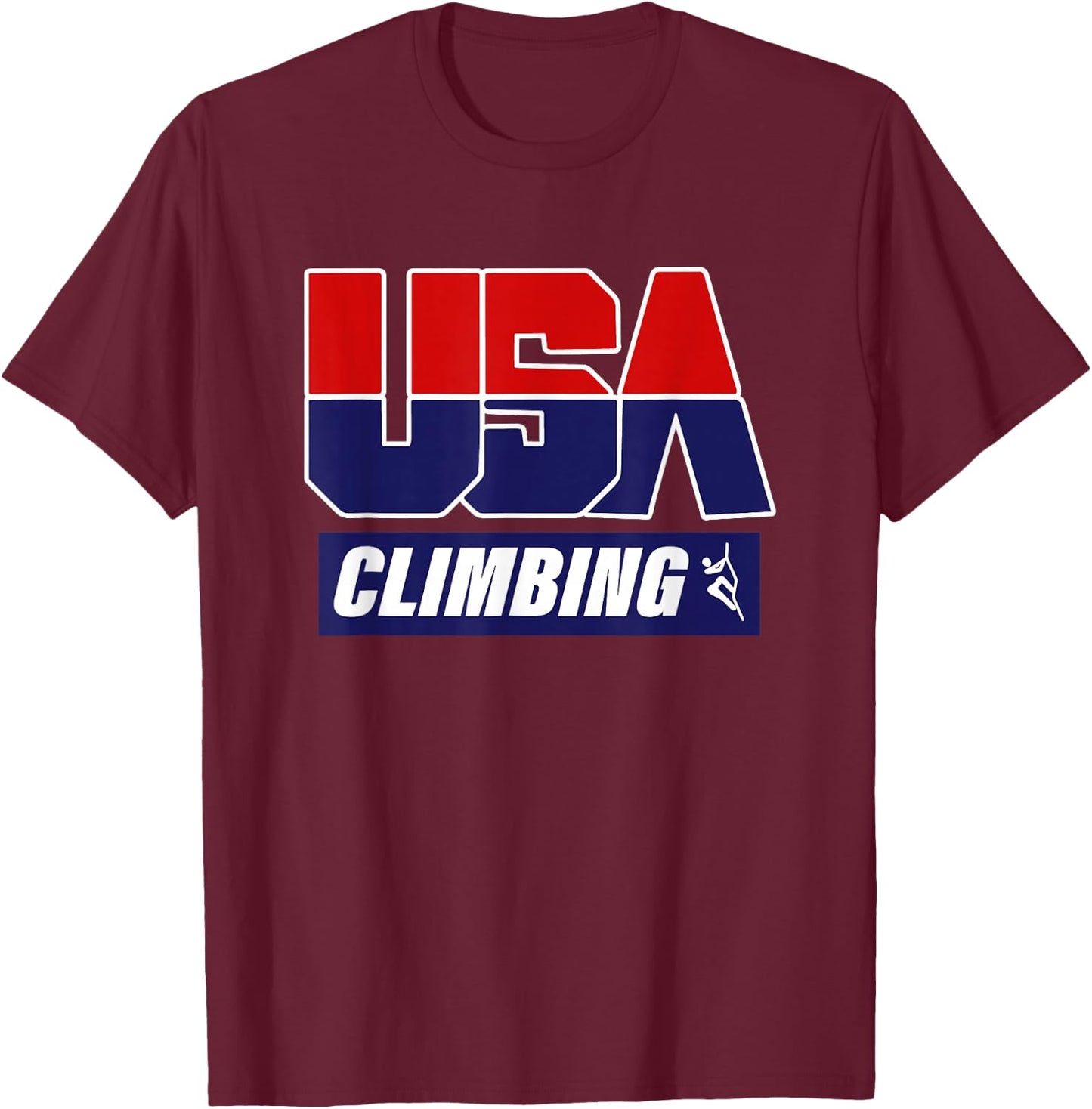 Climbing 2021 USA Team T-Shirt - T-Shirt | Maroon