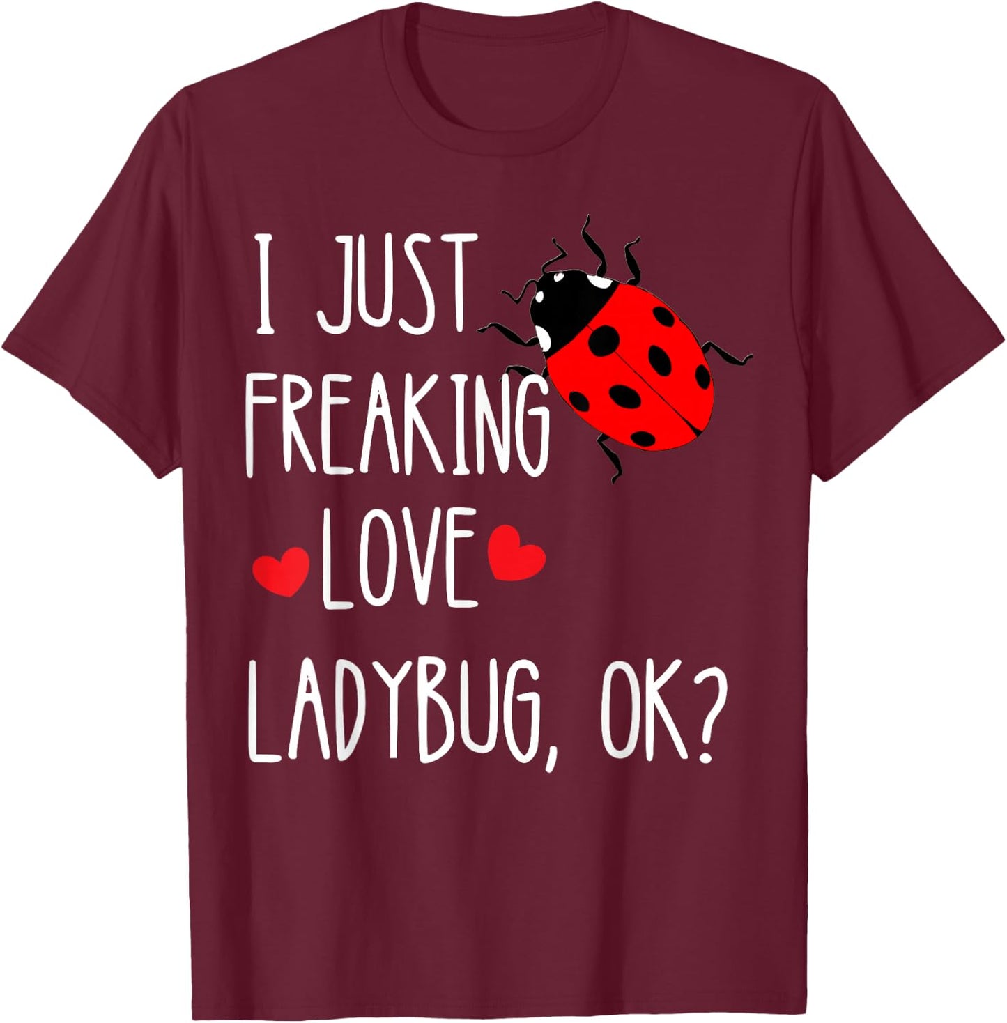 Ladybird Summer Insect Beetles Insect Customer T-Shirt - T-Shirt | Maroon