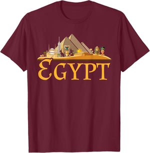 Pyramids Egypt T-Shirt - T-Shirt | Maroon
