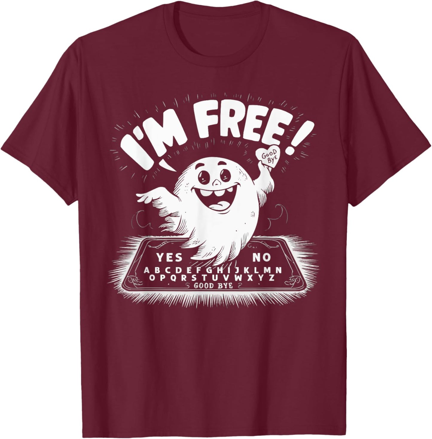 Ouija Board Paranormal Spirit Board Trick Or Treat Halloween T-Shirt - T-Shirt | Maroon