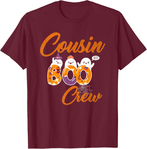 Cousin Boo Crew Funny Cute Little Ghost Boy Girl Halloween T-Shirt - T-Shirt | Maroon