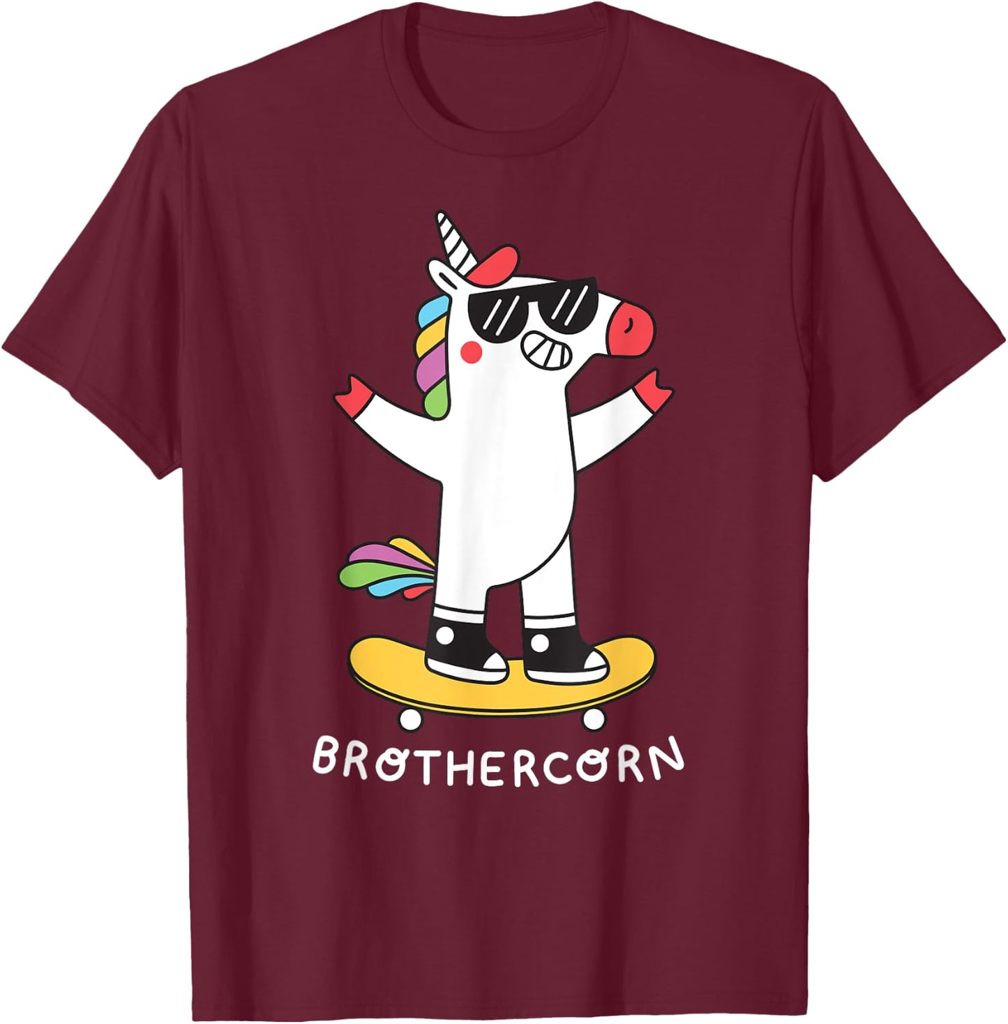 Magic Unicorn Brothercorn Family Brother T-Shirt - T-Shirt | Maroon