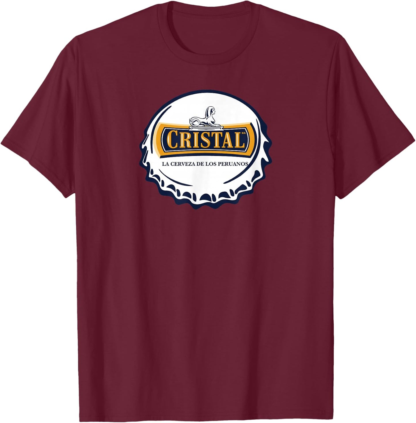 Cristal Chapa Marca Peruvian Sleeve Corta Soccer Celebrate T-Shirt - T-Shirt | Maroon
