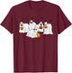 Funny Cow Ghost Halloween Farmer Trick Or Treat Cow Lover T-Shirt - T-Shirt | Maroon