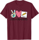 Peace Love Visuals Special Education Teacher Dream Team T-Shirt - T-Shirt | Maroon
