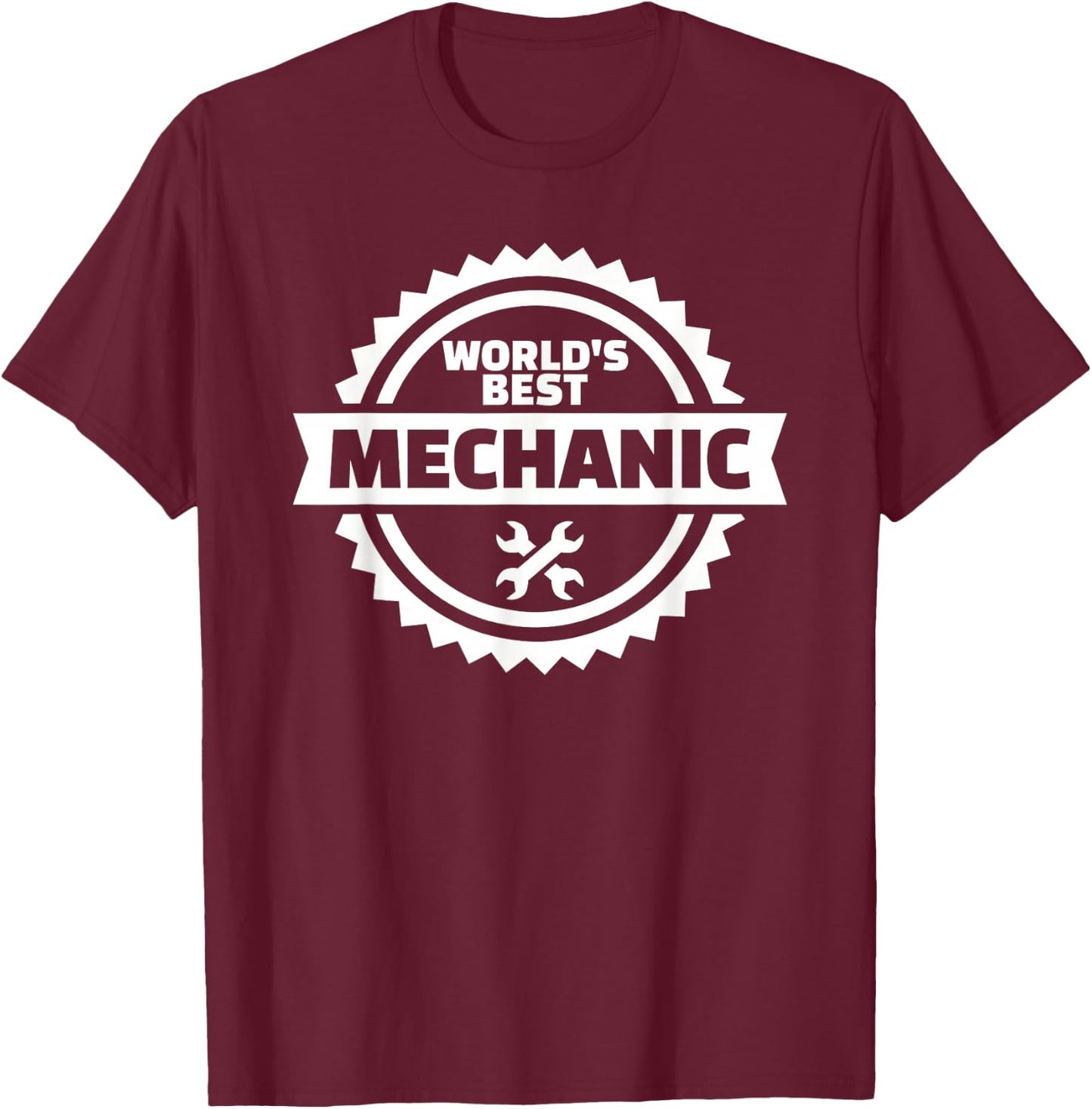 World's Best Mechanic T-Shirt - T-Shirt | Maroon