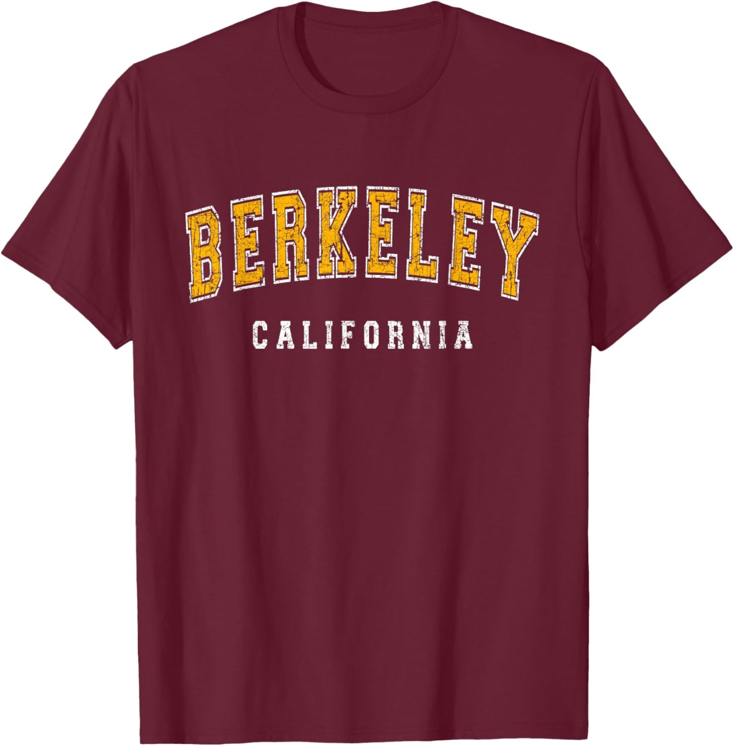 Vintage Berkeley California CA Distressed Design - Classic T-Shirt - T-Shirt | Maroon