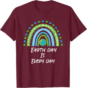 Every Day is Earth Day Planet Save Environment T-Shirt - T-Shirt | Maroon