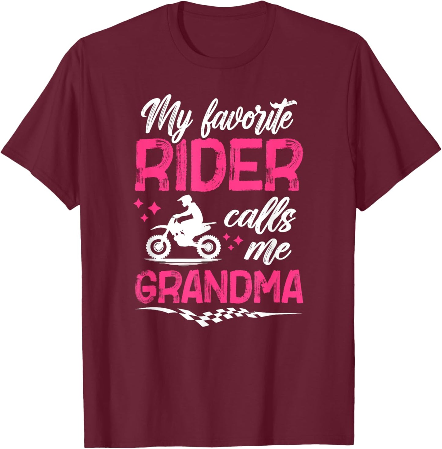 My Favorite Motocross Rider Grandma Motocross Grandma T-Shirt - T-Shirt | Maroon