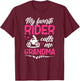 My Favorite Motocross Rider Grandma Motocross Grandma T-Shirt - T-Shirt | Maroon