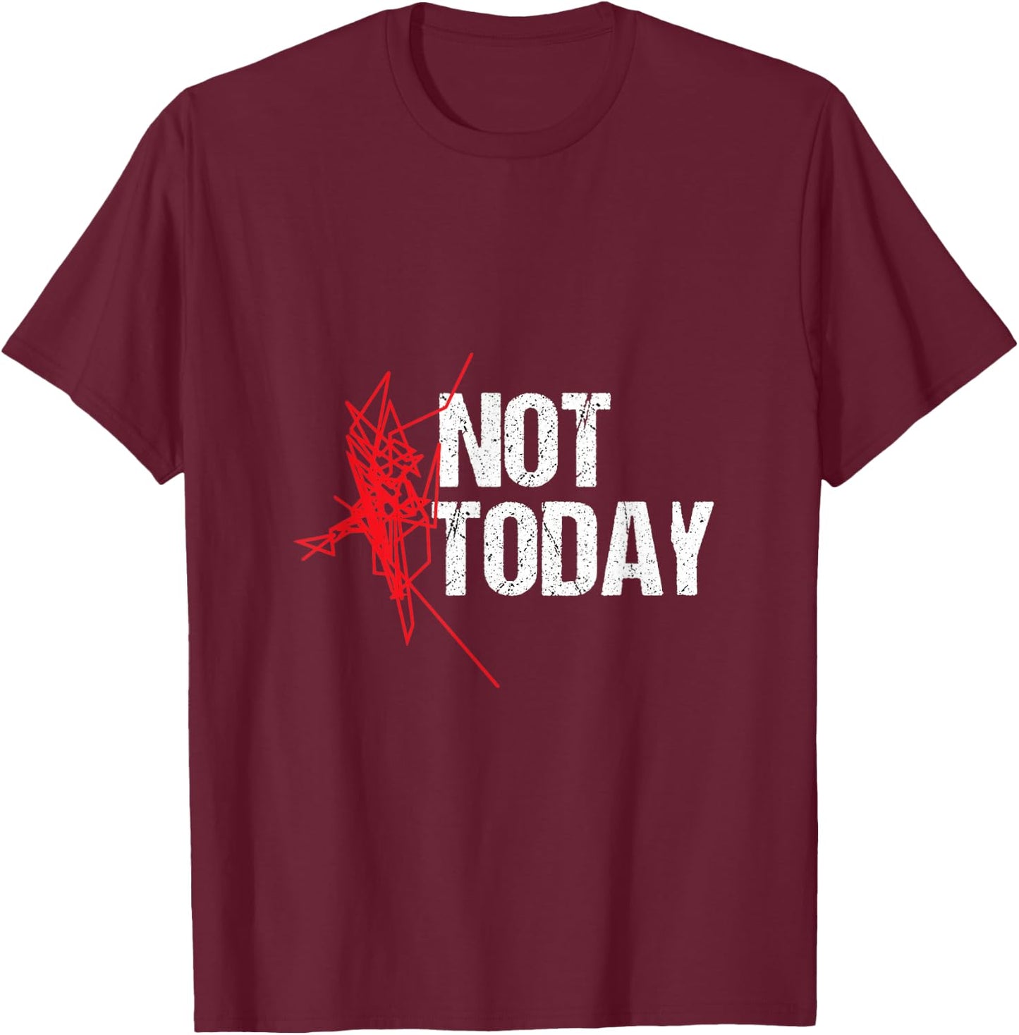 Not Today - Runner GPS Design by NTMF T-Shirt - T-Shirt | Maroon