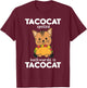 Tacocat Spelled Backward Is Tacocat - Love Cat And Taco Men Women Kids T-Shirt - T-Shirt | Maroon