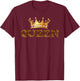 Cheetah Print Queen King Pajamas Couples Matching Clothes T-Shirt - T-Shirt | Maroon