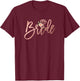 Wedding Shower for Future Mrs Bride to be from Groom Floral T-Shirt - T-Shirt | Maroon