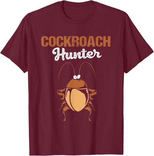 Cockroach Hunter Cockroach Costume Adult T-Shirt - T-Shirt | Maroon