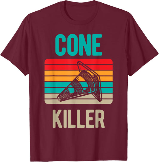 Vintage Auto Car Racing Racer Cone Killer Funny Autocross T-Shirt - T-Shirt | Maroon