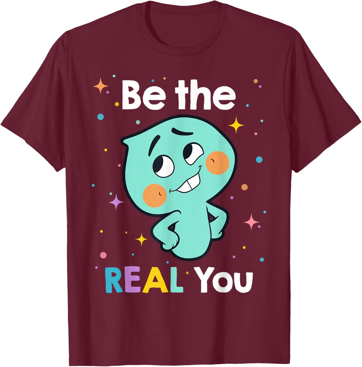 Disney Pixar Soul 22 Be The Real You T-Shirt - T-Shirt | Maroon